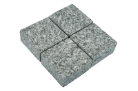 Гранитная брусчатка RKS SLATE Grey Pearl, пиленая 100х100 мм на дорожке | Купить гранитную брусчатку в Владикавказе | Мощение, ландшафтный дизайн