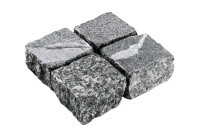 Гранитная брусчатка Snow Obsidian, француженка 100х100 мм на дорожке | Купить гранитную брусчатку в Владикавказе | Мощение, ландшафтный дизайн